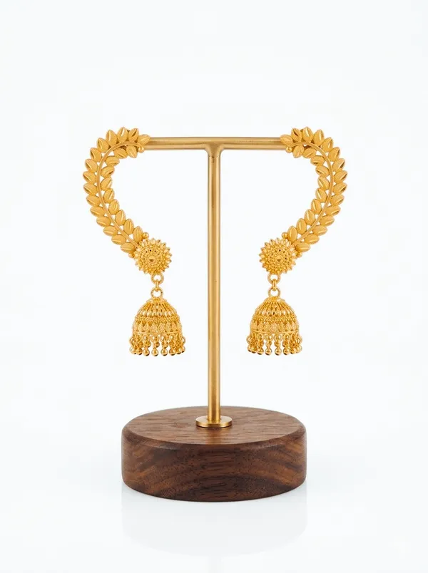 Gold-Tone_Leaf_Design_Jhumka_Earrings_for_Women