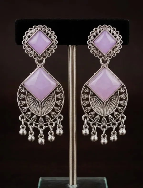 Lavender_Stone_Silver_Tone_Chandelier_Earrings_for_Women
