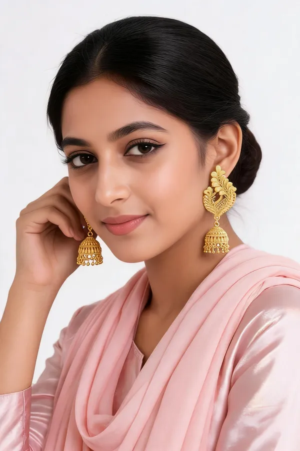 Golden_Alloy_Peacock_Motif_Jhumka_Earrings_For_Women