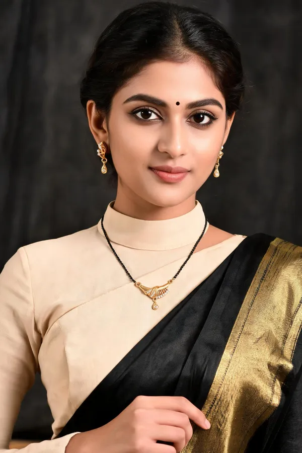 Golden_Black_Brass_Mangalsutra_Necklace_Earrings_Set_For_Women