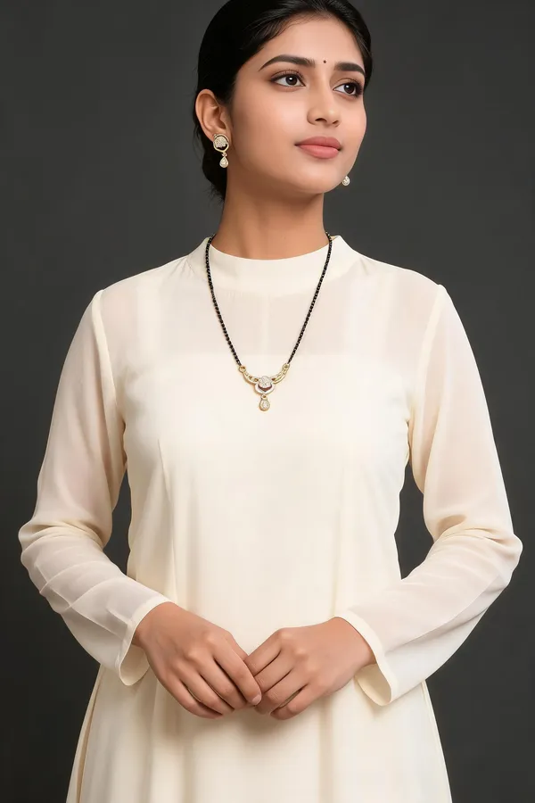 Black_Golden_Brass_Mangalsutra_Necklace_Earrings_Set_For_Women