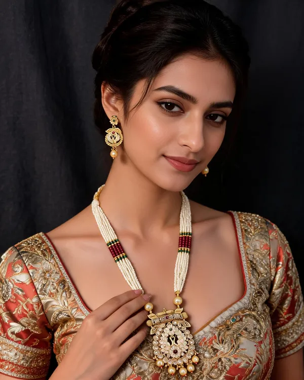 Gold-Tone_Pearl_Bead_Peacock_Pendant_Necklace_Earring_Set_For_Women