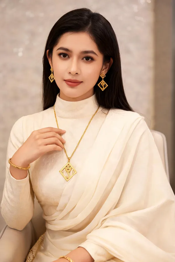 Golden_Alloy_Geometric_Pendant_Necklace_Earrings_Set_For_Women