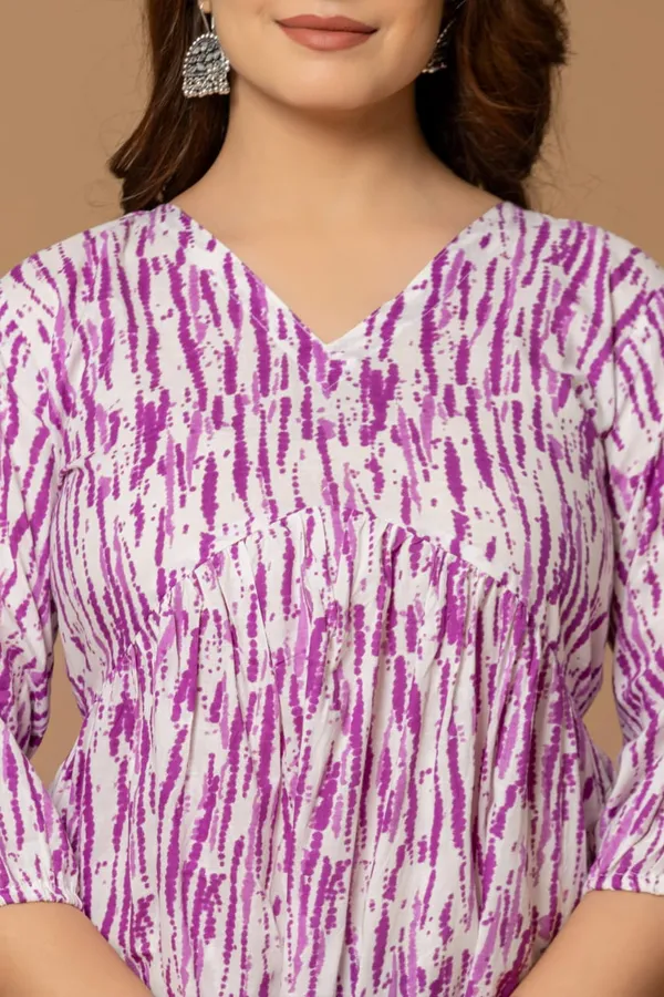 Purple_Stripes_Cotton_Short_Kurta_Bold_Purple_White_Abstract_Print