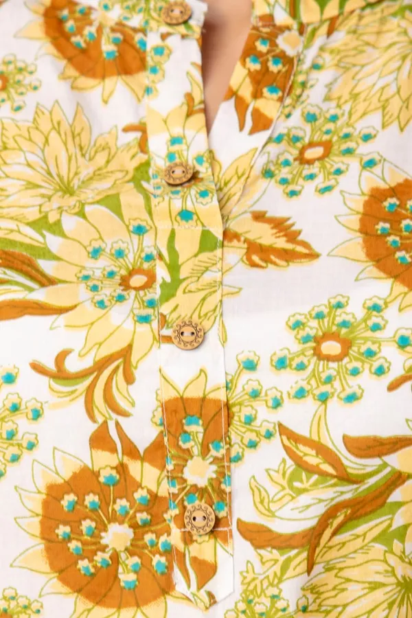 Golden_Blossom_Cotton_Short_Kurta_Yellow_Green_Floral_Print