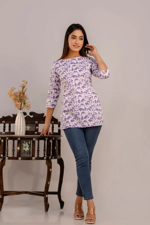 Lilly_Flower_Purple_Short_Kurta