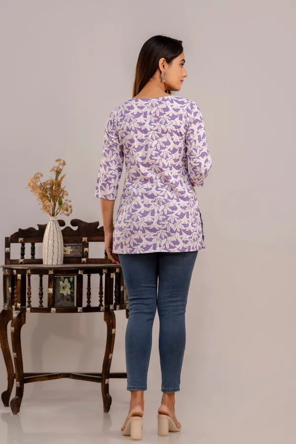 Lilly_Flower_Purple_Short_Kurta