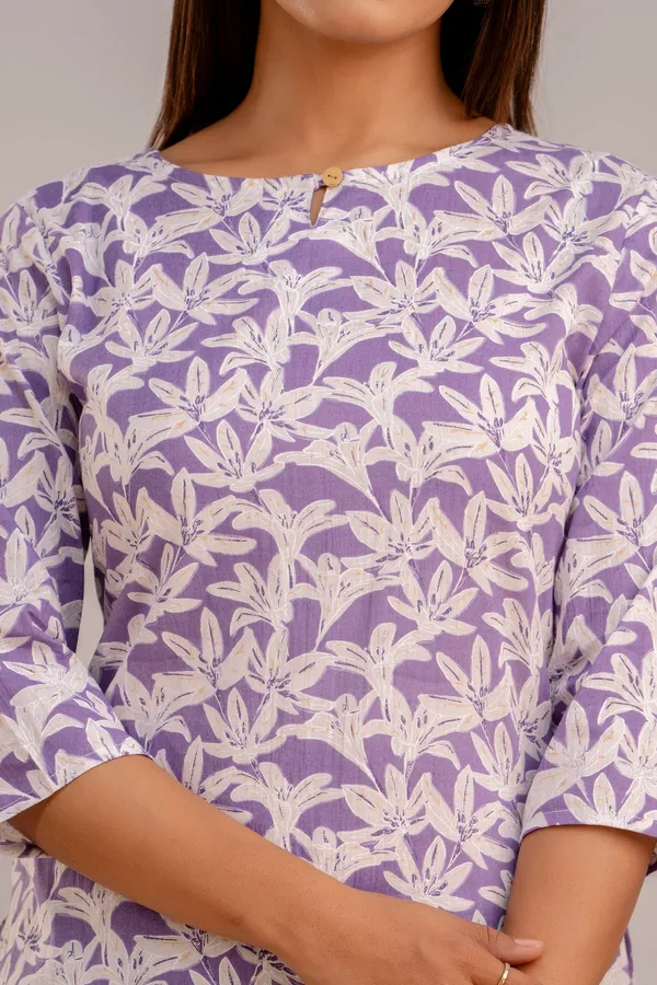 Lilly_Flower_Purple_Short_Kurta