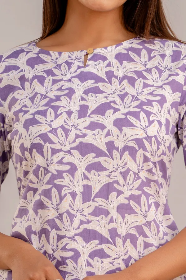 Lilly_Flower_Purple_Short_Kurta