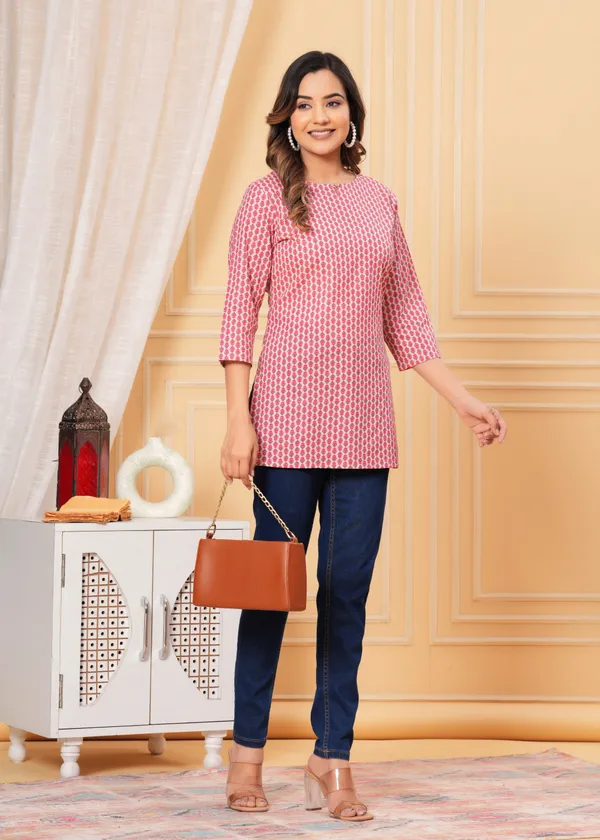 Peach_Beal_Short_Kurta