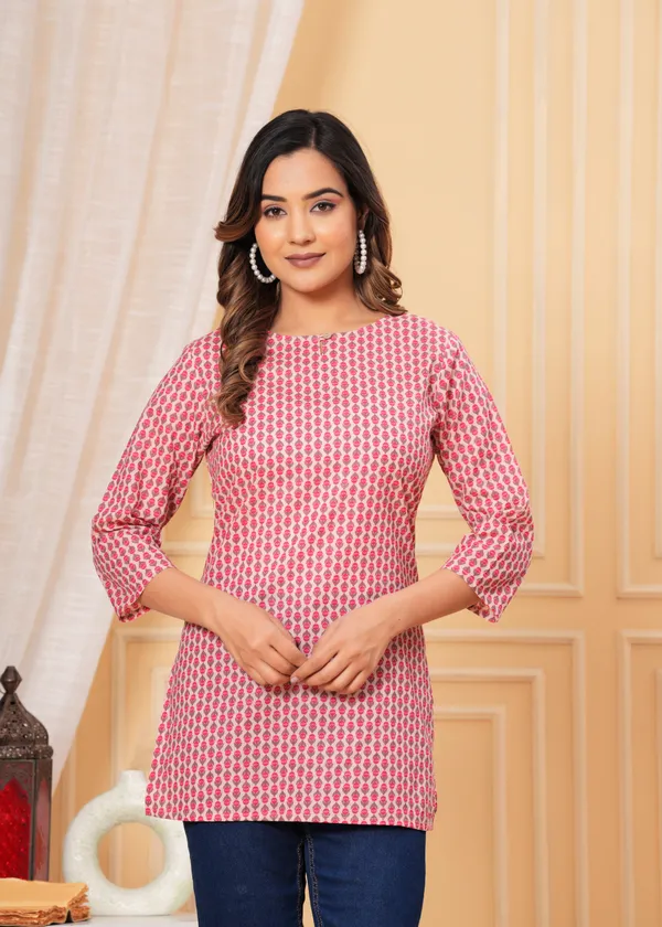 Peach_Beal_Short_Kurta