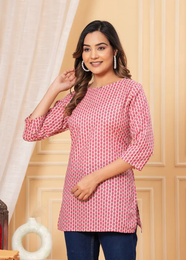 Peach_Beal_Short_Kurta