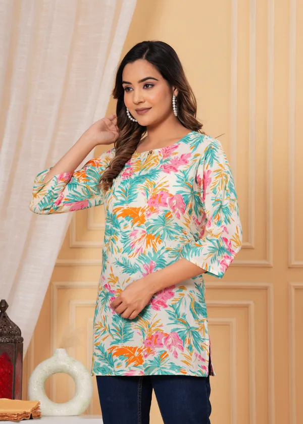Beige_Gold_White_Base_Short_Kurta