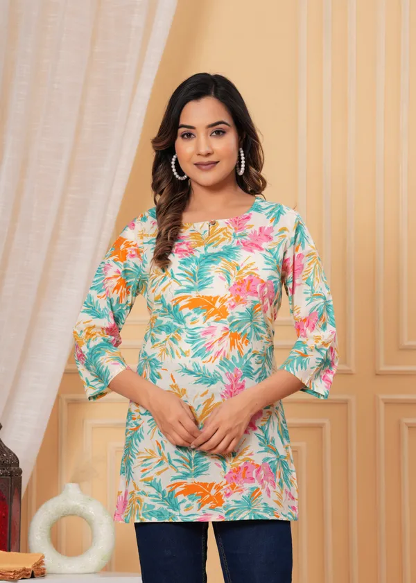 Beige_Gold_White_Base_Short_Kurta