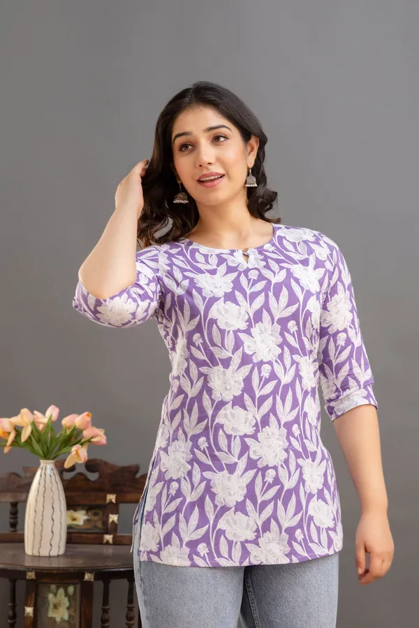 Big_Flower_Purple_Short_Kurta