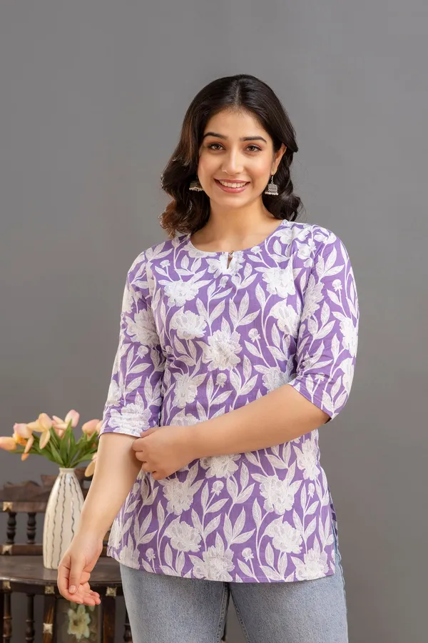 Big_Flower_Purple_Short_Kurta