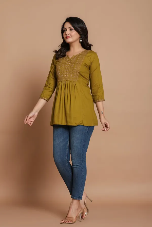 Mustard_Glow_Embroidered_Kurti