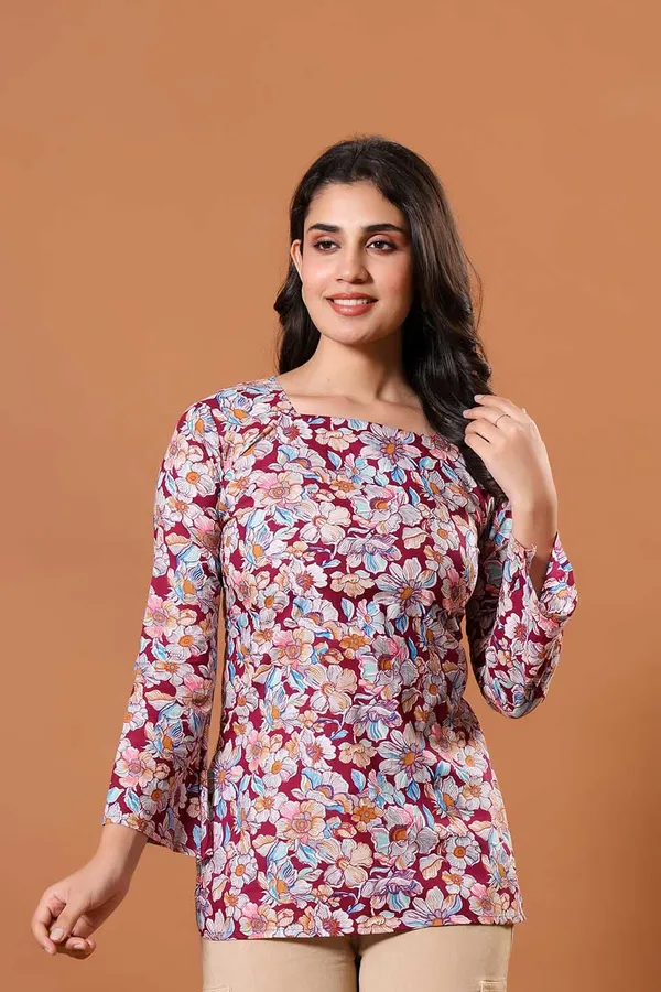 Crimson_Garden_Cotton_Kurti