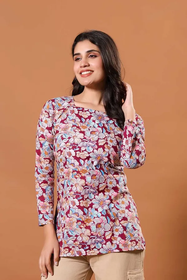 Crimson_Garden_Cotton_Kurti