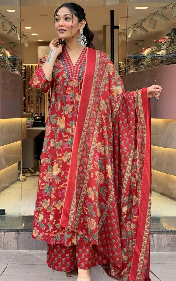 Women_S_Cotton_Vasanta_3_Piece_Kurta_Set_Red