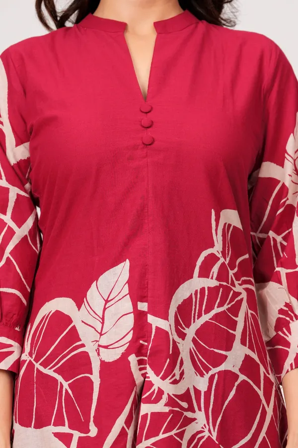 Pink_Monochrome_Leaf_Co_Ord_Set