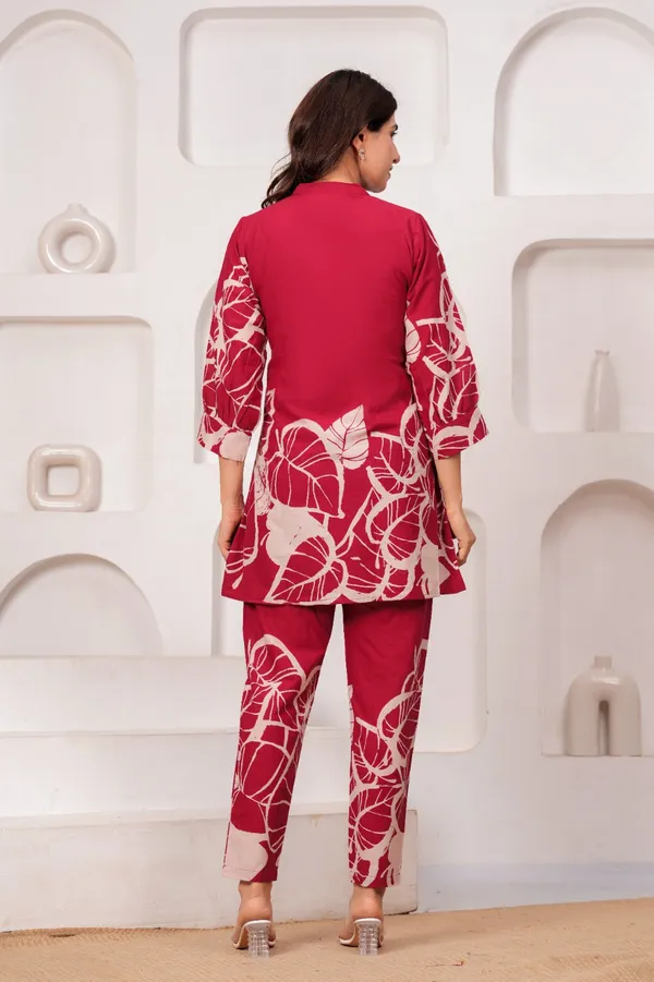 Pink_Monochrome_Leaf_Co_Ord_Set