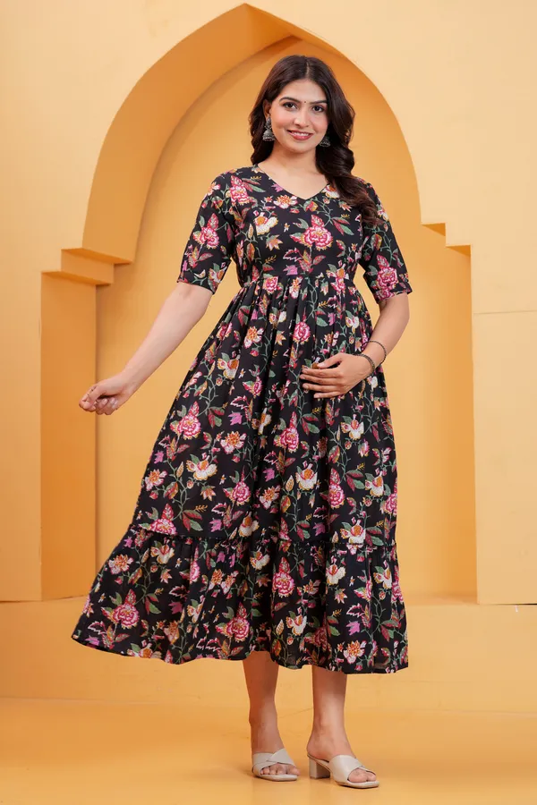 Noir_Blossom_Maternity_Dress