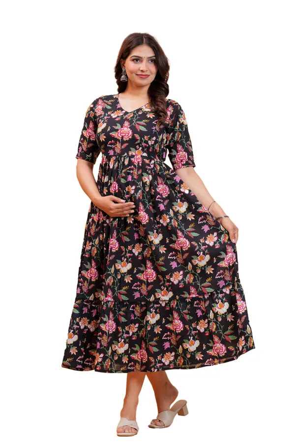 Noir_Blossom_Maternity_Dress