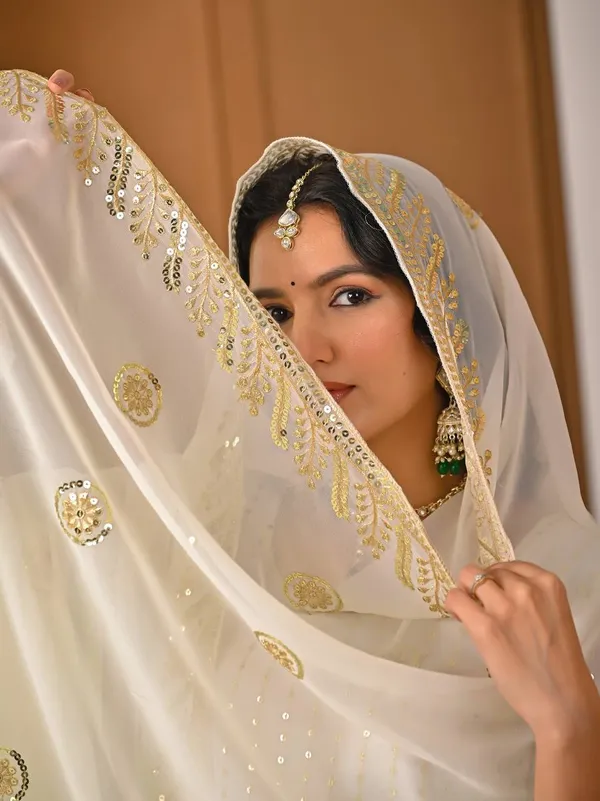 White_Faux_Georgette_Sharara_Set_For_Women
