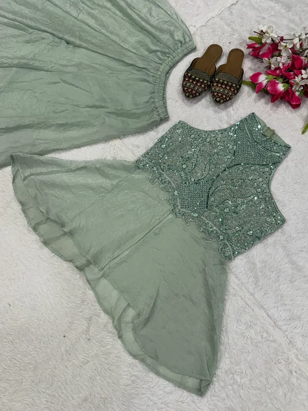 Sage_Green_Fandy_Crush_Palazzo_Set_For_Women