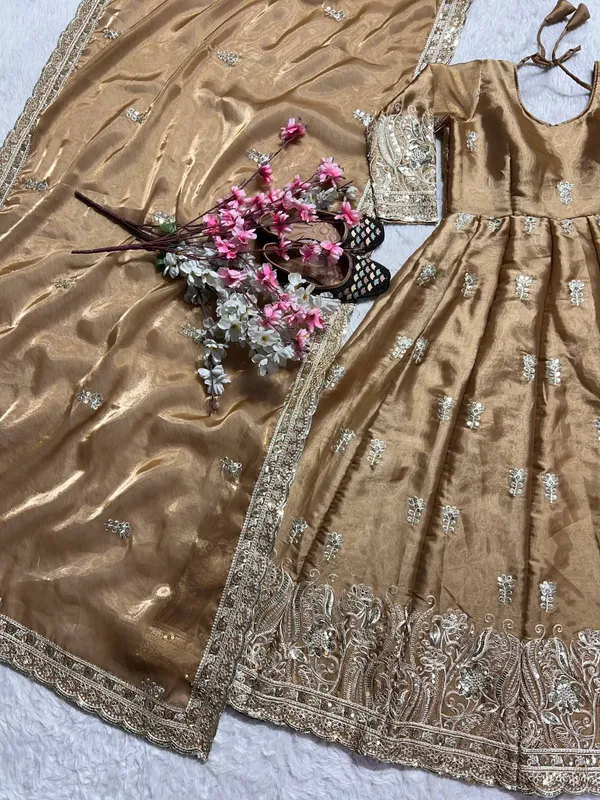 Gold_Heavy_Jimmy_Choo_Anarkali_Dress_Set_For_Women