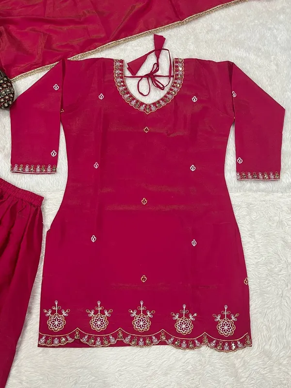 Magenta_Simar_Silk_Sharara_Set_For_Women