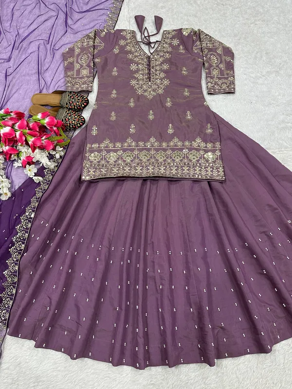Purple_Simar_Silk_Lehenga_Choli_For_Women