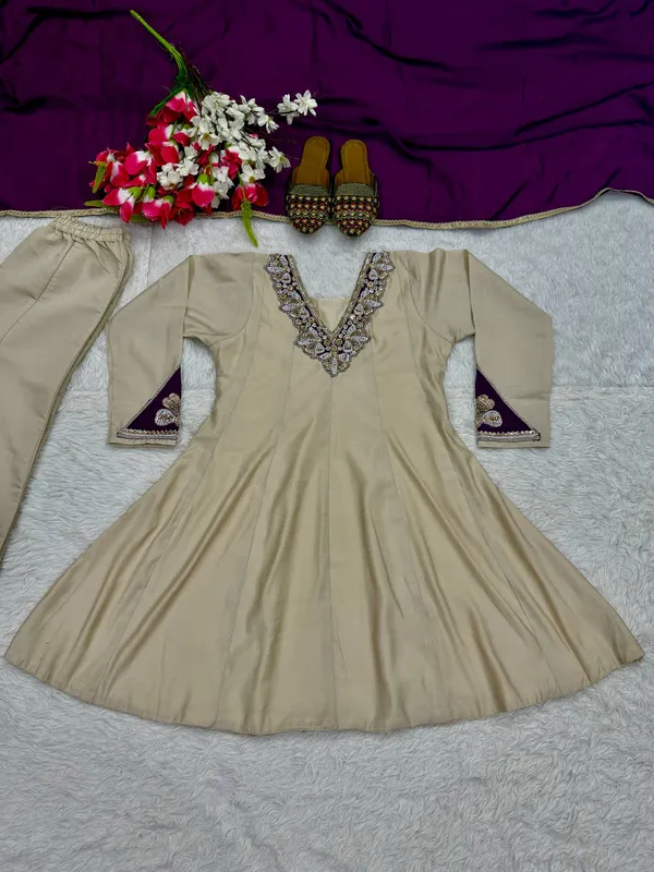 Beige_Roman_Silk_Sharara_Set_For_Women