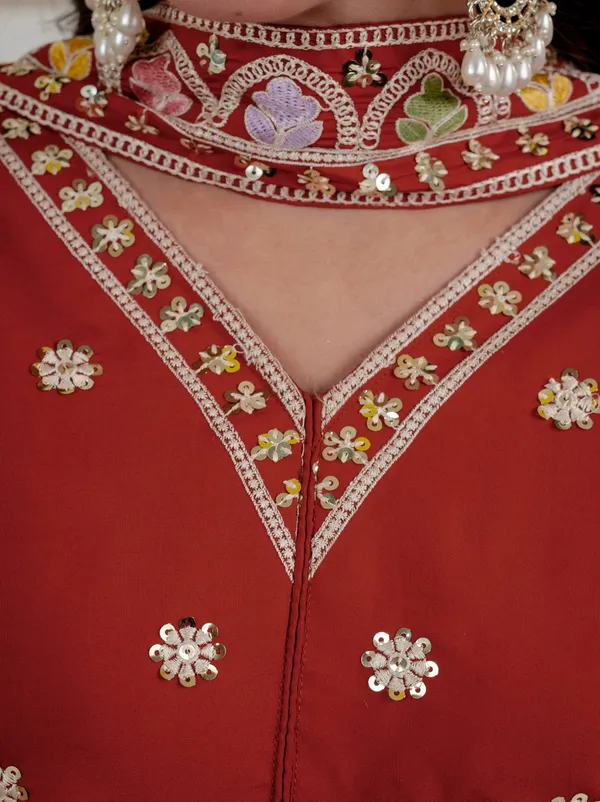Red_Roman_Silk_Sharara_Set_For_Women
