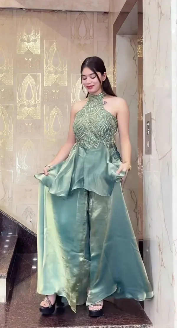 Green_Fandy_Silk_Co-Ord_Set_For_Women