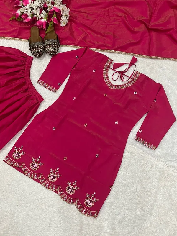 Magenta_Simar_Silk_Sharara_Set_For_Women