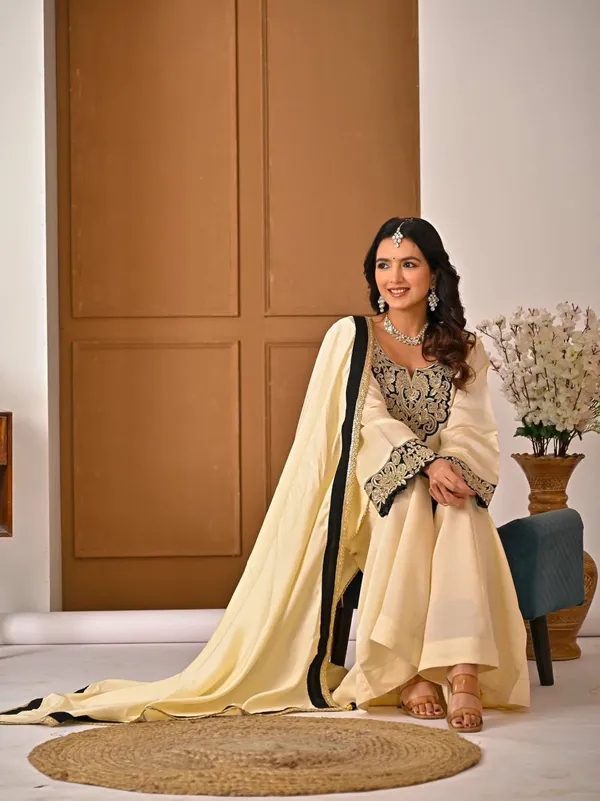 Cream_Roman_Silk_Sharara_Set_For_Women