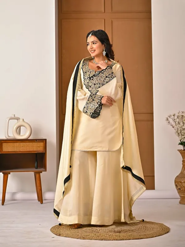 Cream_Roman_Silk_Sharara_Set_For_Women