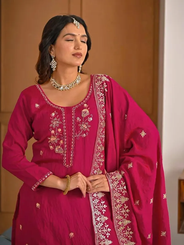 Magenta_Vichitra_Sharara_Set_For_Women