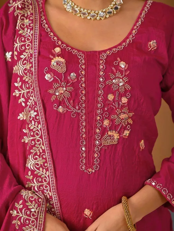 Magenta_Vichitra_Sharara_Set_For_Women