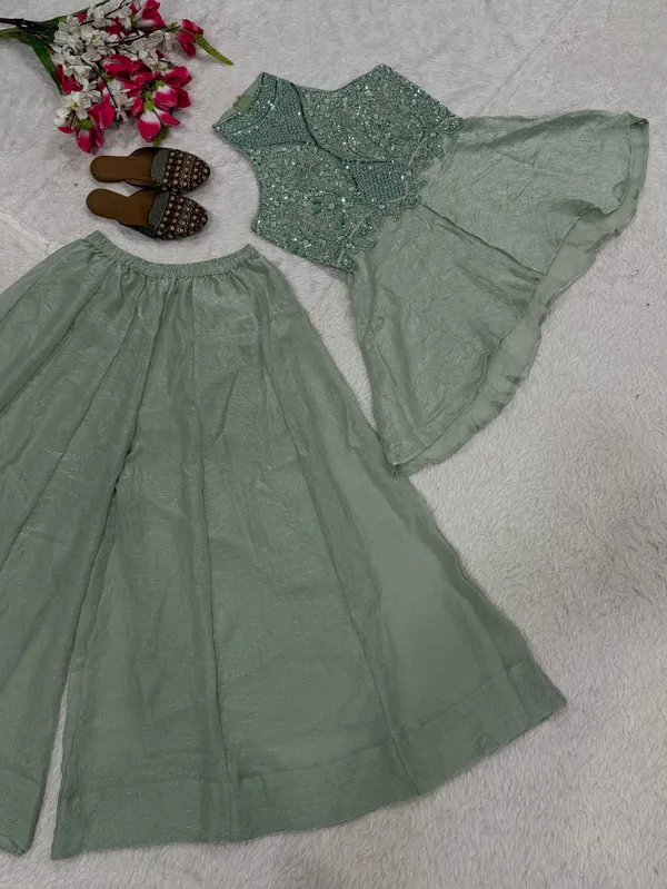Sage_Green_Fandy_Crush_Palazzo_Set_For_Women