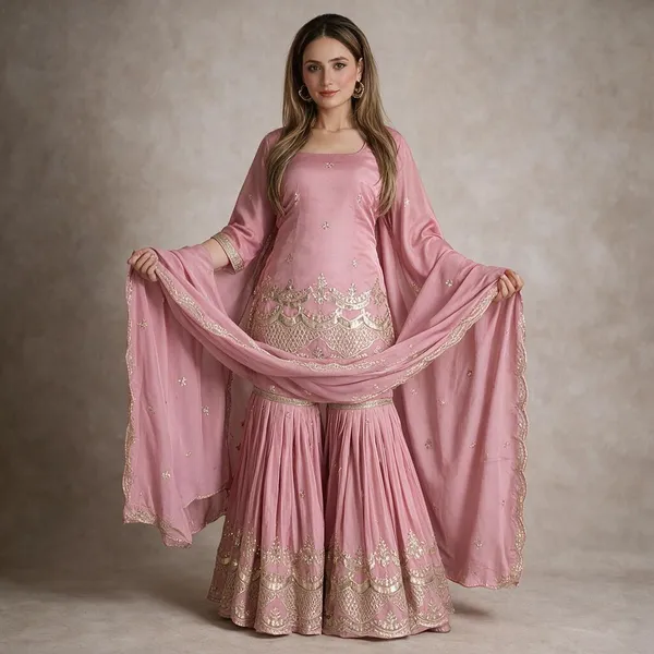 Pink_Silk_Sharara_Set_For_Women