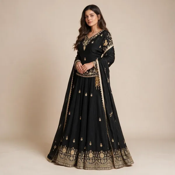 Black_Crepe_Anarkali_Suit_Set_For_Women