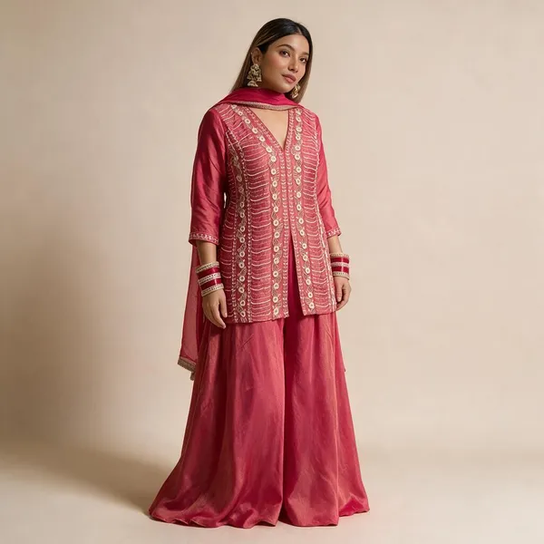 Pink_Simar_Silk_Sharara_Set_For_Women