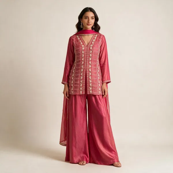 Pink_Simar_Silk_Sharara_Set_For_Women