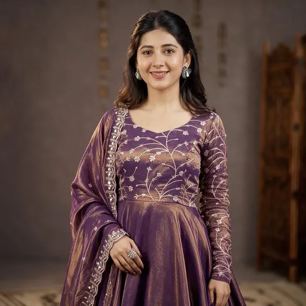 Purple_Cosmos_Silk_Anarkali_Gown_Set_For_Women
