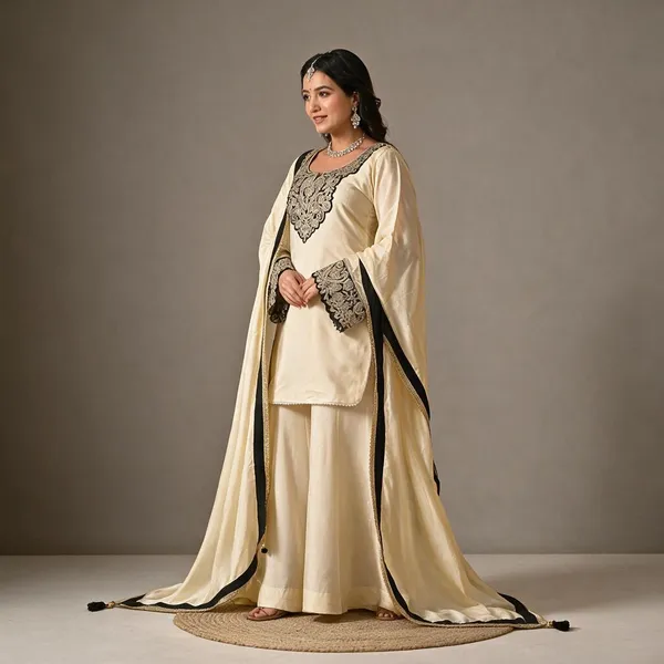 Cream_Roman_Silk_Sharara_Set_For_Women