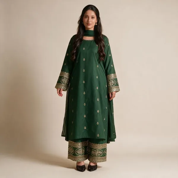 Green_Crepe_Silk_Suit_Set_For_Women