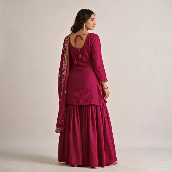 Magenta_Vichitra_Sharara_Set_For_Women